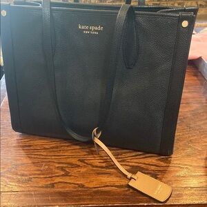 Kate Spade Black Leather Tote Bag